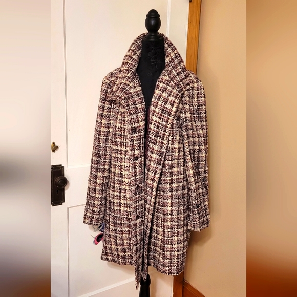 209 wst 38 Jackets & Blazers - 209 West | NWT Women's Multicolor Tweed Coat Size XL